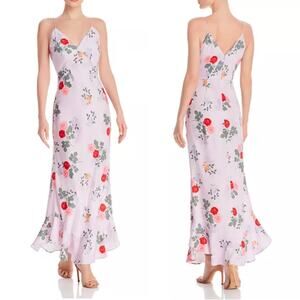 Keepsake Pretty One Floral Lilac Slip Maxi Gown Dress Size 6